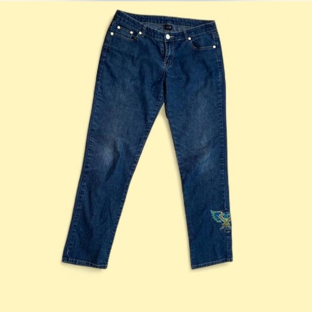 Embroidered Blue Jeans